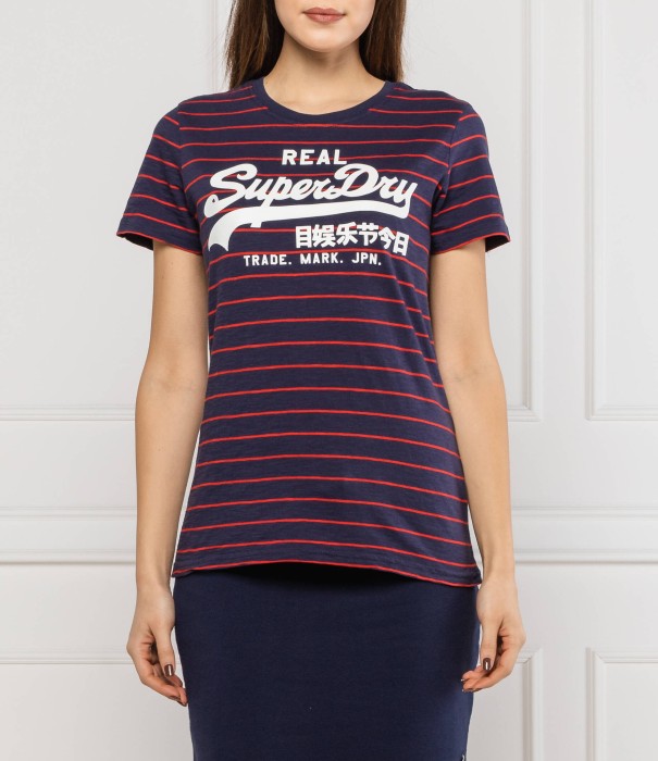 Granatowy t-shirt paski (40)