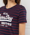 Granatowy t-shirt paski (40)
