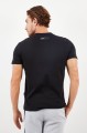 Czarny t-shirt nadruk (S)