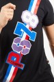 Czarny t-shirt nadruk (S)