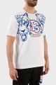 Biały t-shirt print (M)