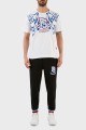 Biały t-shirt print (M)