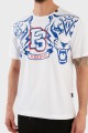 Biały t-shirt print (M)