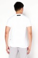 Biały t-shirt bawełna print (XL)