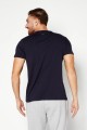 Granatowy t-shirt print (M)