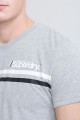 Szary melanżowy t-shirt logo (L)