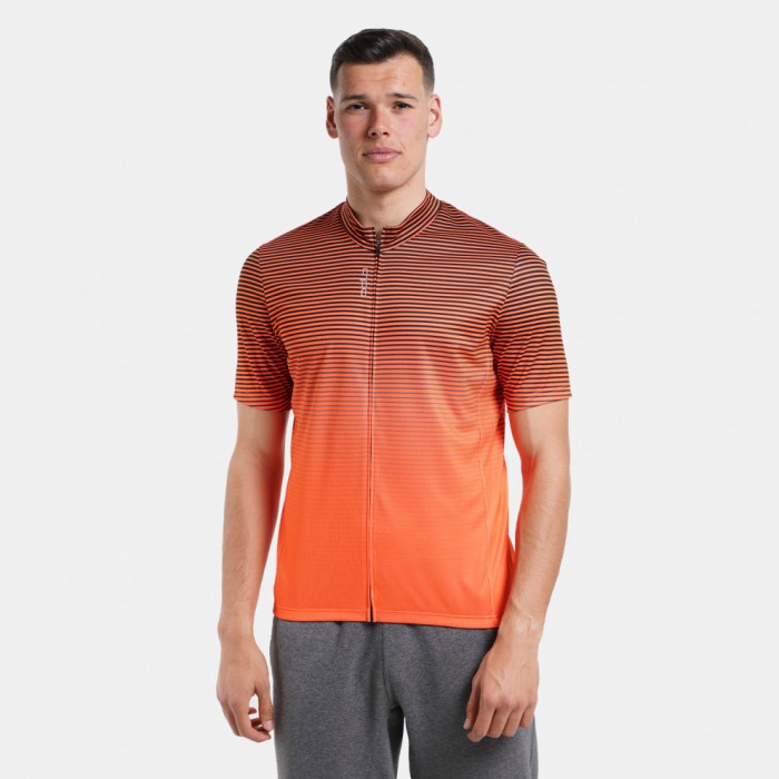 Pomarańczowa koszulka rowerowa wzór (2XL)