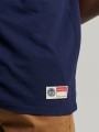 Granatowy t-shirt bez rękawów (M)