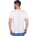 Biały t-shirt nadruk (M)