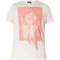 Biały t-shirt nadruk (M)