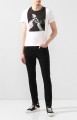 Biały t-shirt nadruk (M)