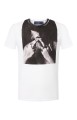 Biały t-shirt nadruk (M)