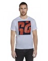 Biały t-shirt nadruk (XL)