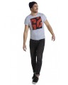 Biały t-shirt nadruk (XL)