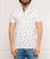 Biała koszulka polo wzór (XL)