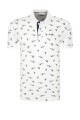 Biała koszulka polo wzór (XL)
