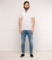 Biała koszulka polo wzór (XL)