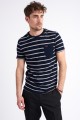Granatowy t-shirt paski (S)