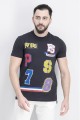 Czarny t-shirt krótkie rękawy (S)