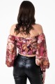 Wzorzysty top zamek (M)