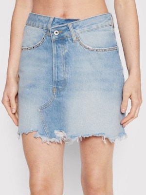 Niebieska spódnica mini (24)