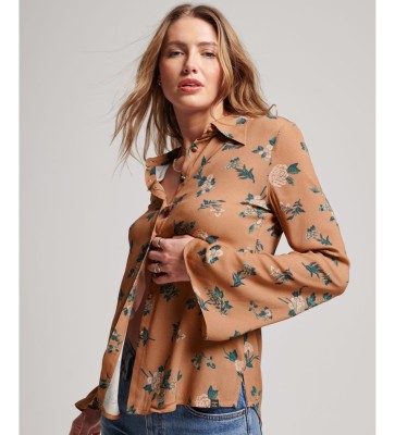 Brązowa koszula wzór (38)