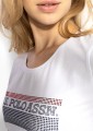 Biały t-shirt cekiny (S)
