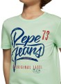Jasnozielony t-shirt nadruk (16L)