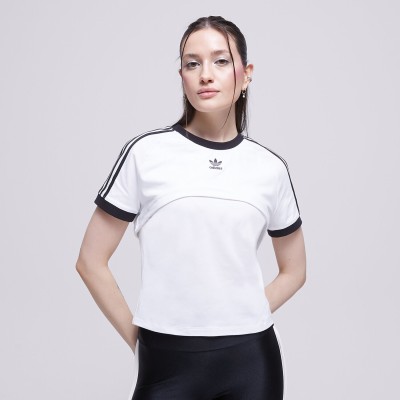 Biały t-shirt top 2w1 IC8808 (XXS)