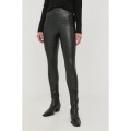 Czarne legginsy imitacja skóry (XS)