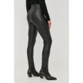Czarne legginsy imitacja skóry (XS)