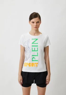 Biały t-shirt krótkie rękawy (L)