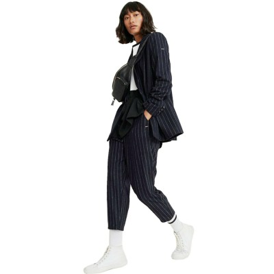 Ciemnogranatowe spodnie paski (26/30)