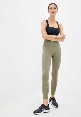 Khaki legginsy wysoki stan (XL)