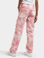 Różowe jeansy szorty 2w1 tie dye (26/34)