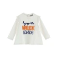 Zdobiony t-shirt falbanki (6-9M)