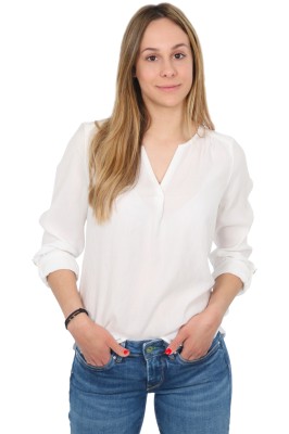 Śmietankowa luźna bluzka (M)