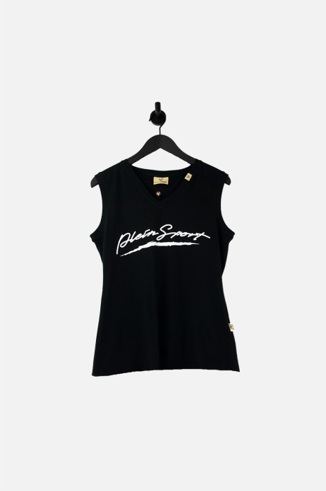 Czarny logowany top
