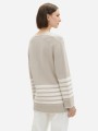 Beżowy sweter v neck (S)