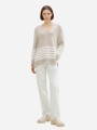 Beżowy sweter v neck (S)