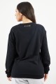 Czarna cienka logowana bluza (M)