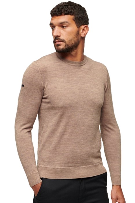 Beżowy sweter melanż (M)