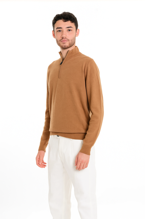Wełniany sweter zamek 3/4 (M)