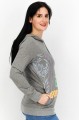 Szara melanżowa bluza kaptur (XL)