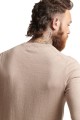 Beżowy sweter melanż haft (2XL)