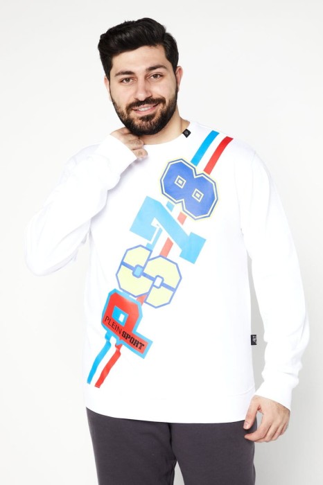 Biała bluza nadruk (L)
