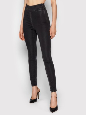 Czarne jegginsy high waist (25/27)