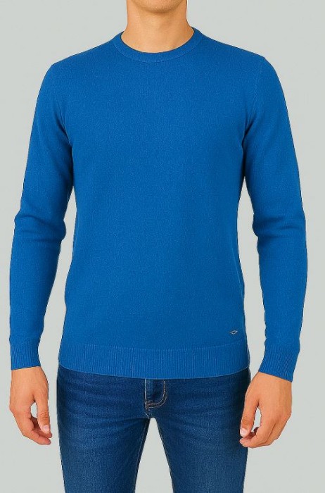 Niebieski klasyczny sweter (L)
