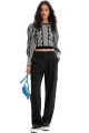 Czarny krótki sweter wzór (XL)