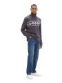 Grafitowy sweter golf (XL)